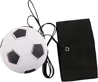 لعبة كرة بسوار معصم، كرة رياضية بأشكال كرة القدم وكرة السلة والبيسبول مربوطة بخيط من المطاط المرتد للتمارين واللعب، مناسبة للأولاد والبنات (بحجم 4.8 سم)