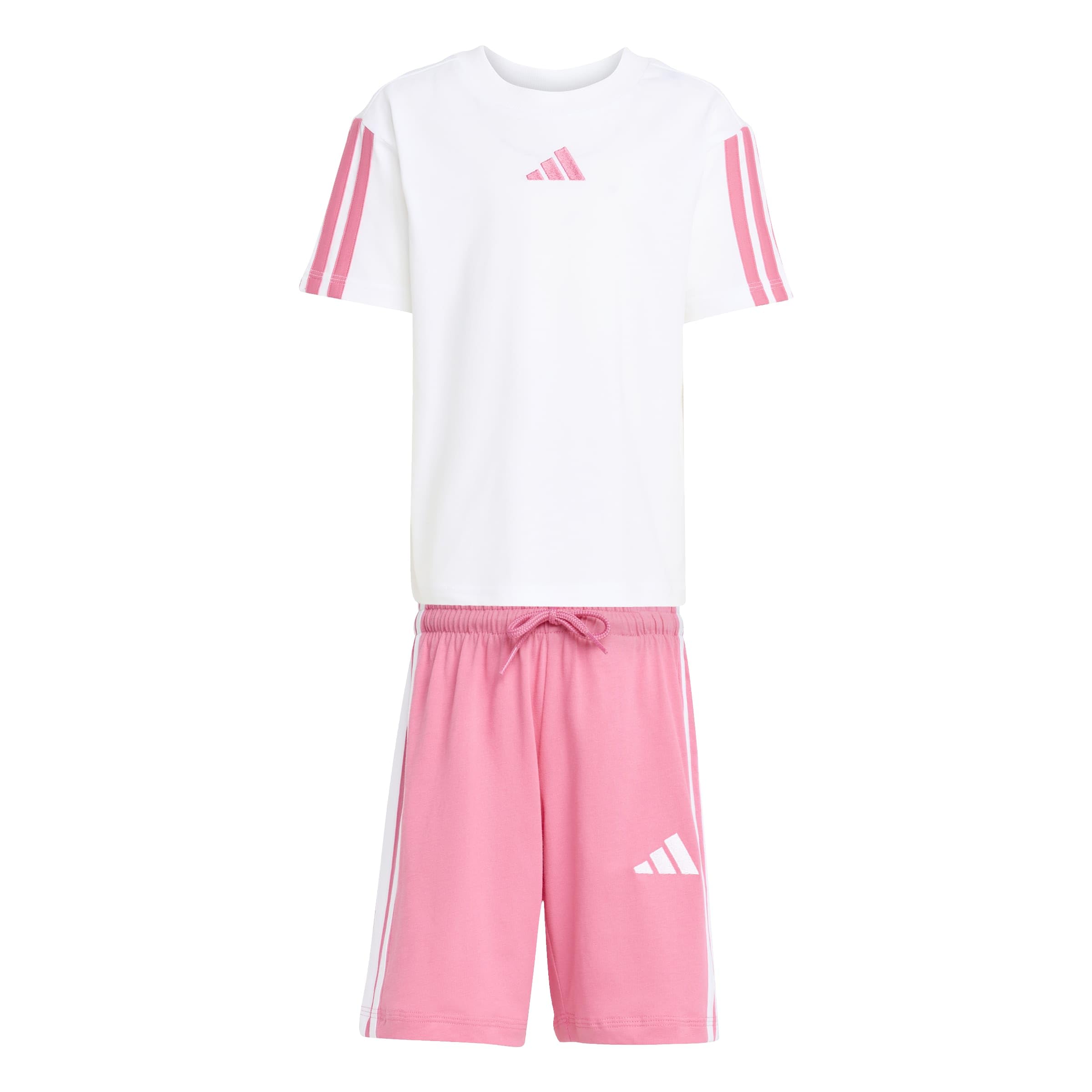 adidas Unisex Kinder Essentials Small Logo Stripes T-shirt Set JOGGER