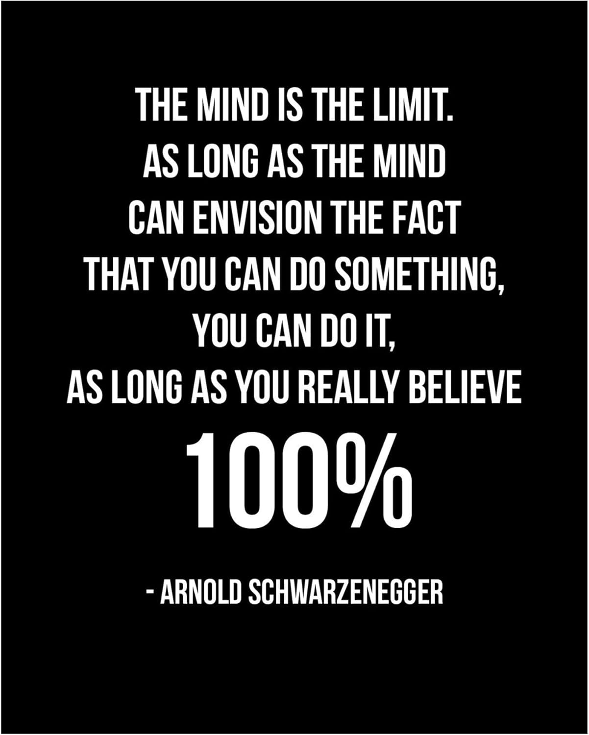 AMERICAN LUXURY GIFTS Envision You Can Do It Quote - Inspirational Typography Wall Art - Motivational Gym, Office & Classroom Decor - 8x10 Unframed Print