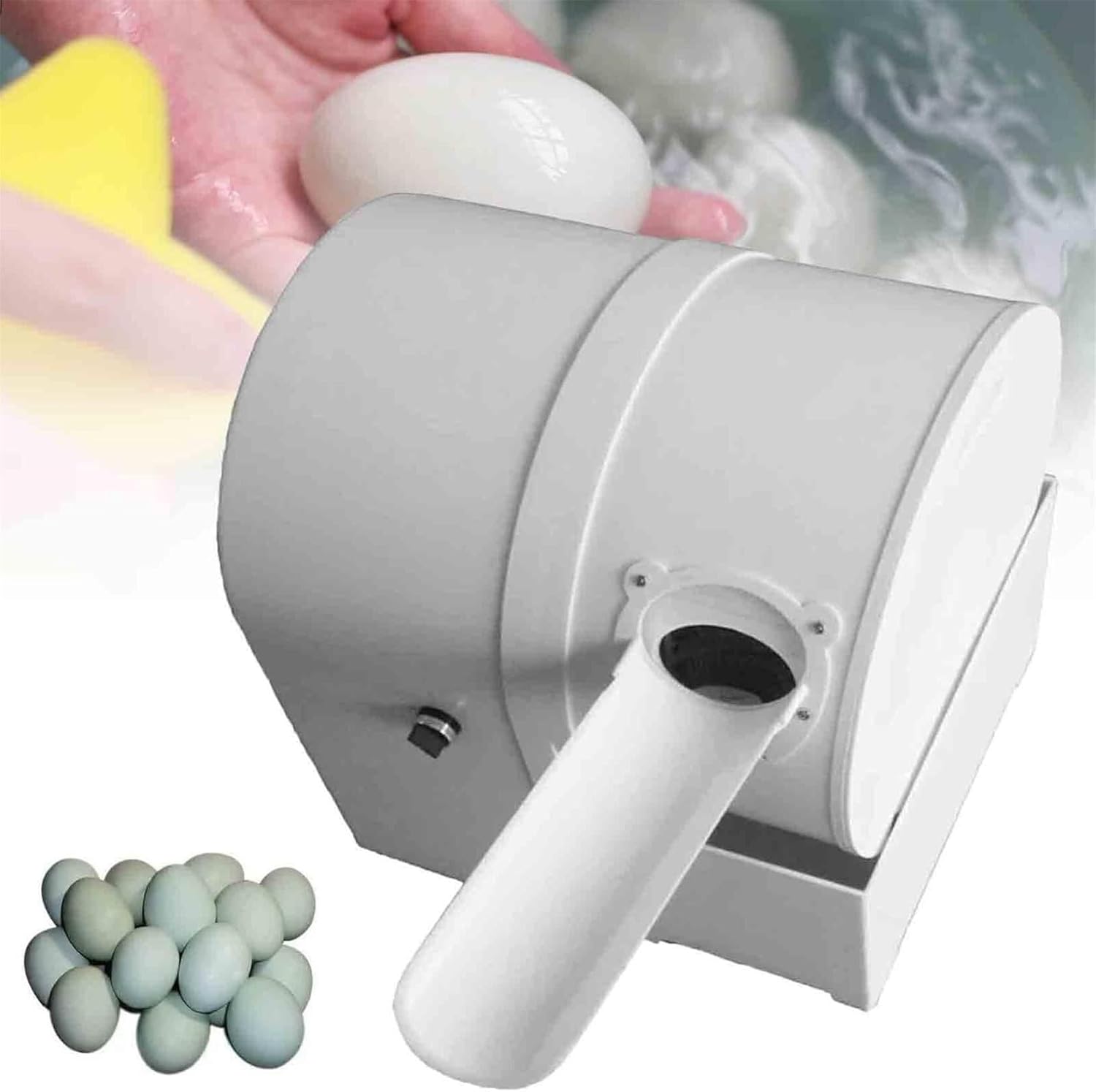 Automatic Egg Washer Machine, Electric Egg Washing Machine, Egg Surface Cleaning, 2300 Pcs/H Chicken Duck Goose Egg Egg Cleaner Wash Machine(110V)