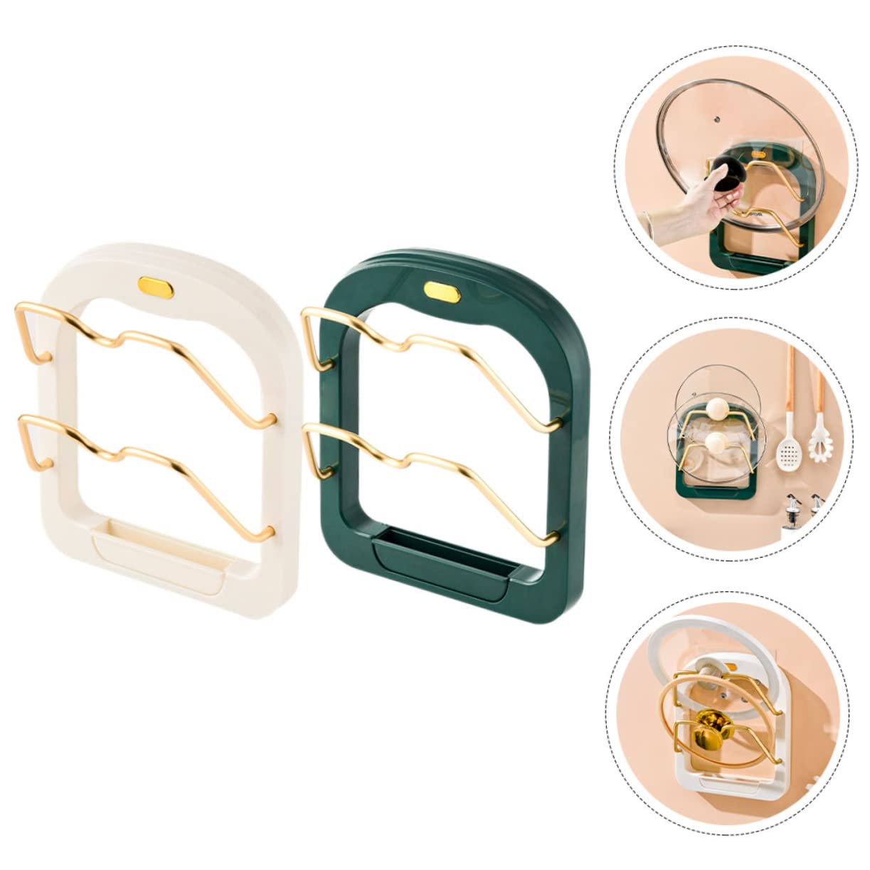 MAGICLULU 2 Stück Topfdeckelhalter für Schranktüren, 2-lagig, Edelstahl