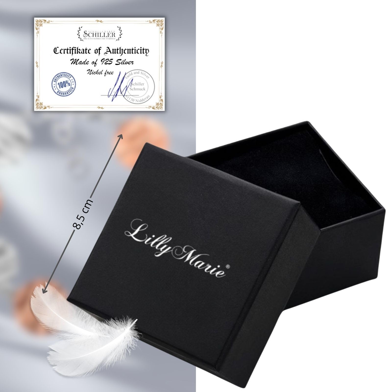 LillyMarie Damen Armband Aus Sterlingsilber Mit Zweifarbigem Design Und Karabinerverschluss