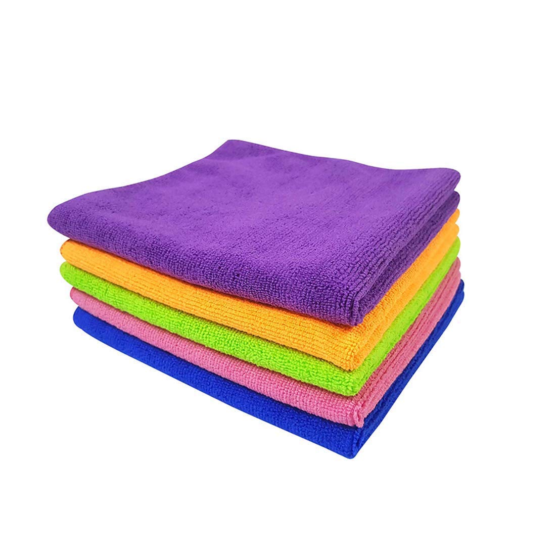 Dhwani Enterprise Microfiber Car Cleaning Cloth for Detailing & Polishing - 40 cm X 40 cm (Multicolour, Set of 2) with Check Duster Cloth-image-7