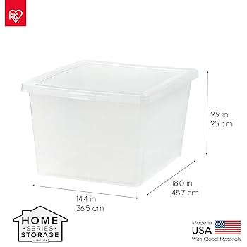 Amazon.com - IRIS USA 4-Pack Storage Bins with Lids, 25