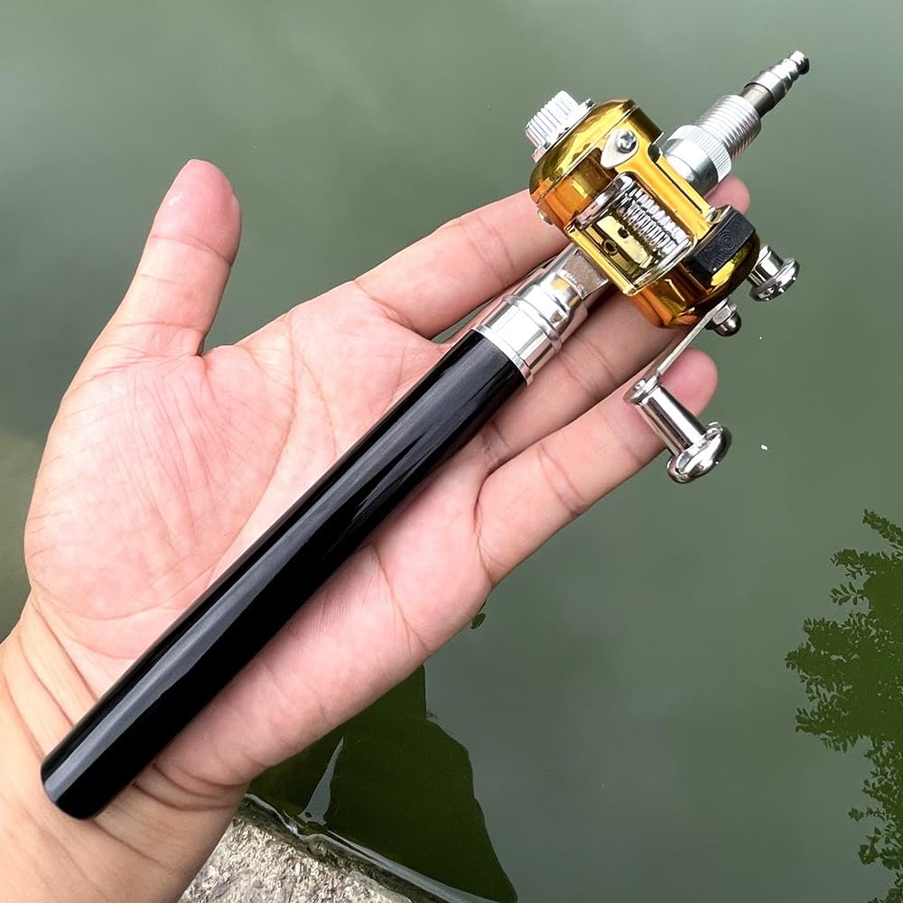 wD7rE5bm6z Canna da Pesca Canna da Pesca telescopica con Mulinello, Set da 96 cm, Canna da Pesca for Piccoli Pesci e Mulinello. Attrezzatura da Pesca.