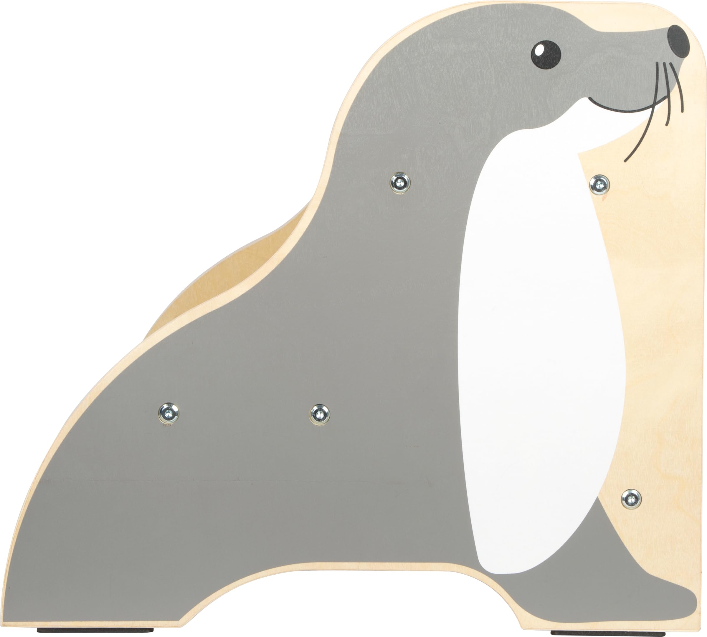 small Foot Tritthocker Seehund „Wildlife“ aus Holz, Stabiler und Rutschfester Hocker im Seehund-Design, bis max. 150 kg, für Kinder ab 2 Jahren, 12669