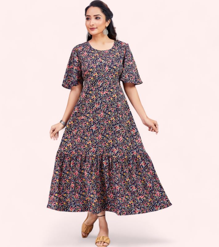 Image of Polyester Floral Regular Women Kurta