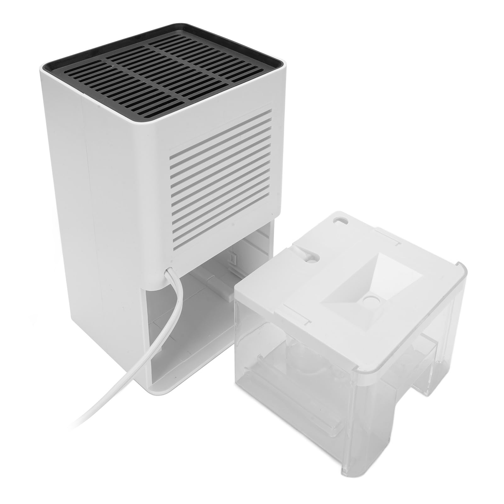 Małe osuszacze powietrza do pokoju w domu, cichy osuszacz powietrza do piwnicy, inteligentny elektryczny pochłaniacz wilgoci z 1,1-litrowym zbiornikiem na wodę do sypialni
