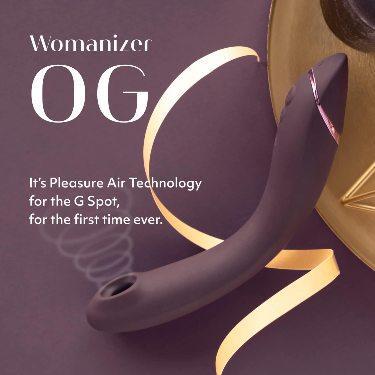 Womanizer OG G Spot Vibrator | Sucker Sex Toy for Women with 12 Intensity Levels | Curved Pleasure Air Technology Dildo Vibrator | Flexible Personal Massager G Spot Stimulator Adult Sex Toy | Purple