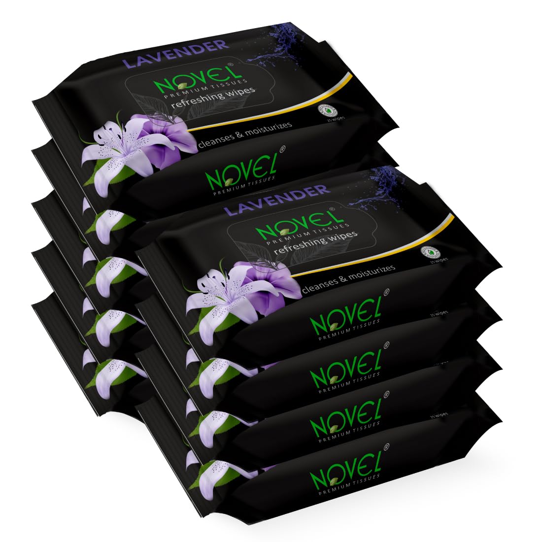 NOVEL Alcoholic Free and Aqua Glycerine (Lavendar Fragnance) Wet Tissue (Pack of 9/225 Tissues)-image-15