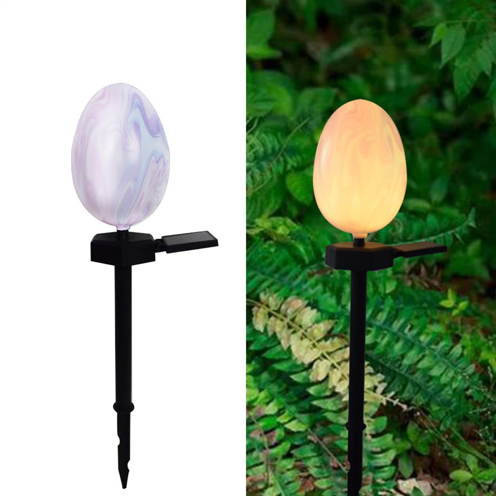 Wielkanocne światła jajeczne, światła wielkanocne Easter Egg Solar Lights | Wodoodporna lampa ścieżka, dekoracje świąteczne, dekoracyjna sztuka na dziedzińcu ogrodowym
