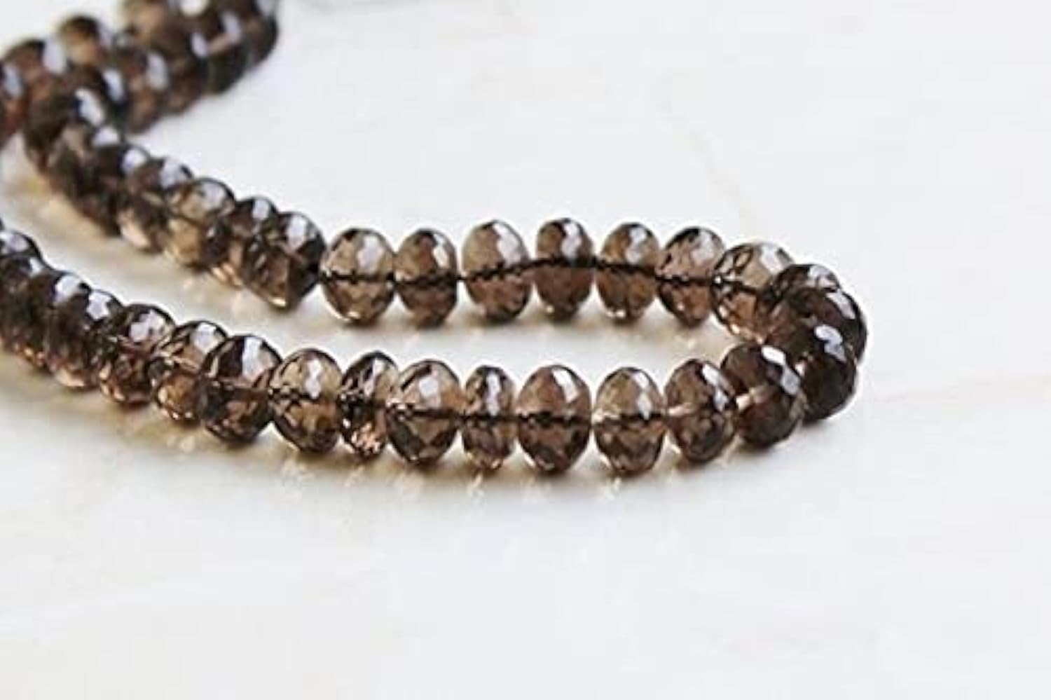 Quartz fumé perles naturelles rondelles 9mm LKBEADS pierre fine bijoux DIY