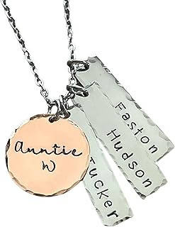 Aunt Necklace Rose Gold Auntie Jewelry Birthday Gift for Aunt from Nieces and Nephews