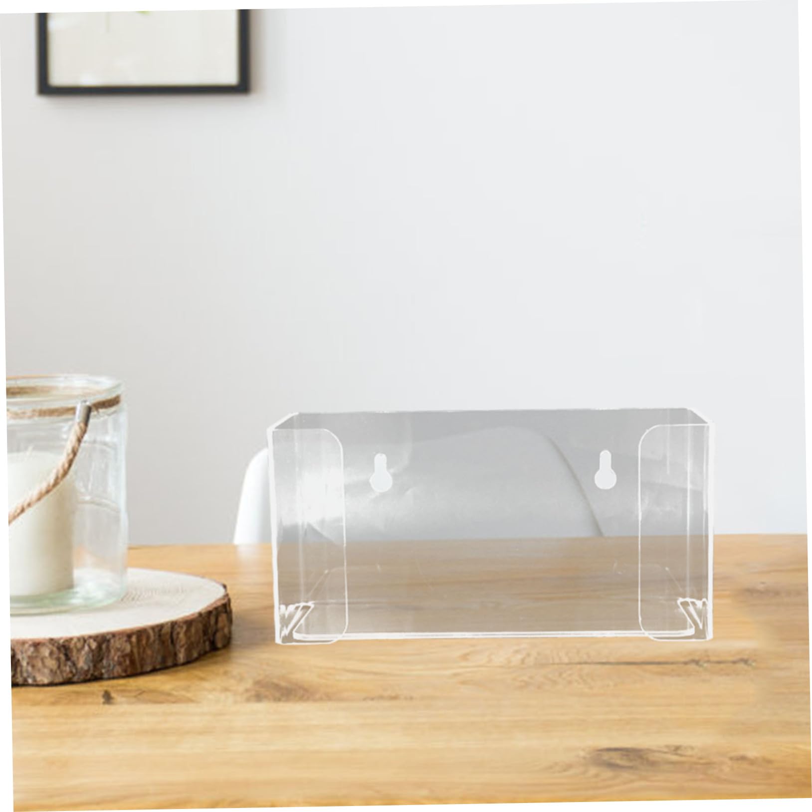 Ciieeo 4 Pièces Support Mural Transparent pour Masques et Distributeur Pratique pour Laboratoire et