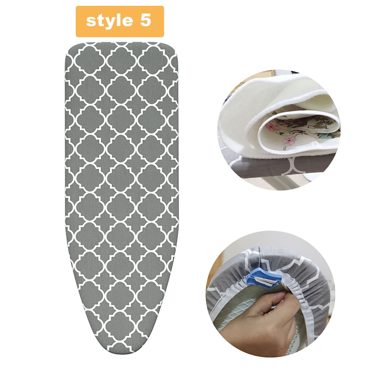 Funda Tabla de Planchar Disponible en Varios tamaños y Estilos，Fácil de Instalar y Resistente al Planchado，Material de algodón Natural，Apto para planchas de Vapor. (Size : L110*W44cm, C