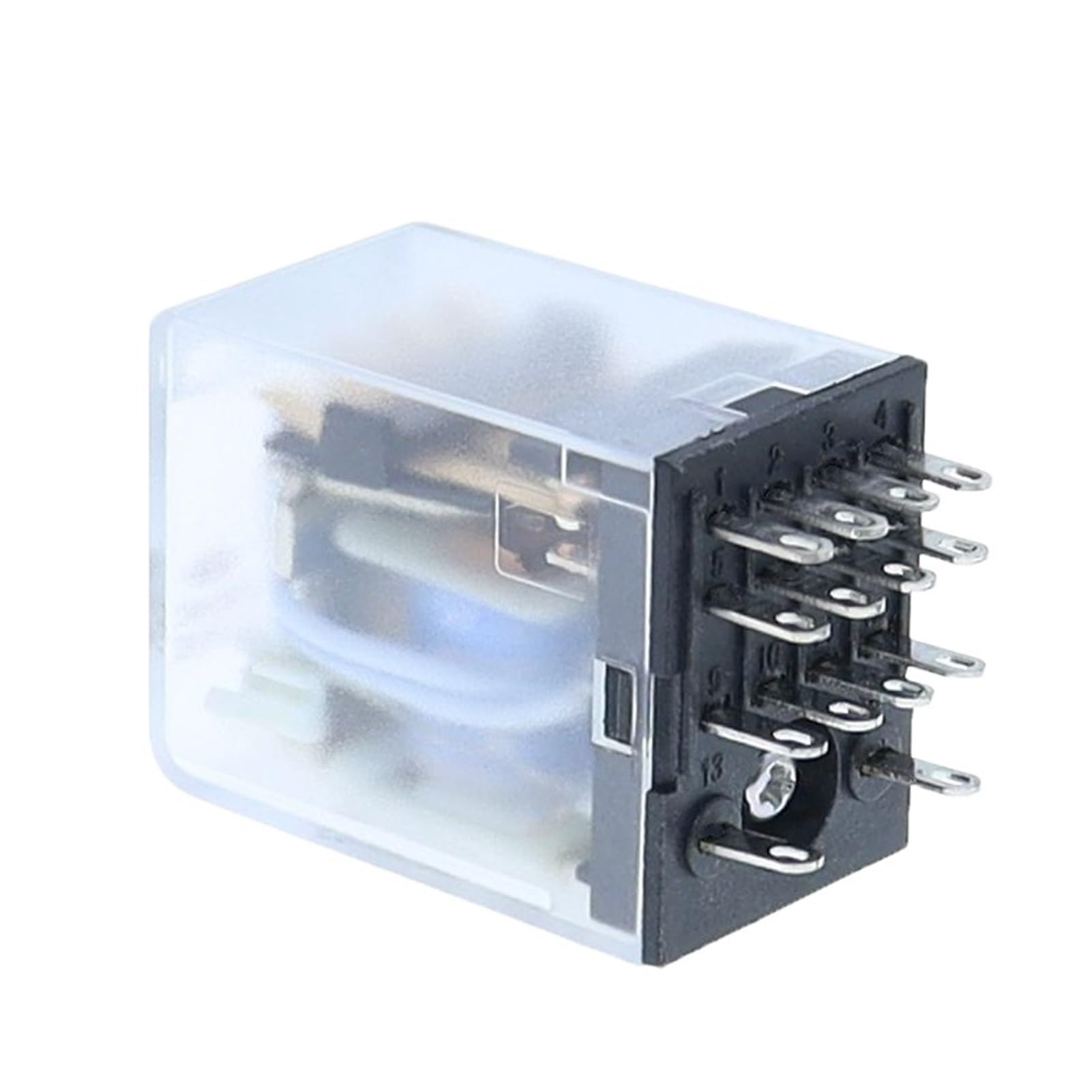 Petit relais électromagnétique général MY4, puissance AC/DC 12V/ 24V /110V 220V, bobine MY4NJ 4NO 4NC, 1 pièce(AC,110V)