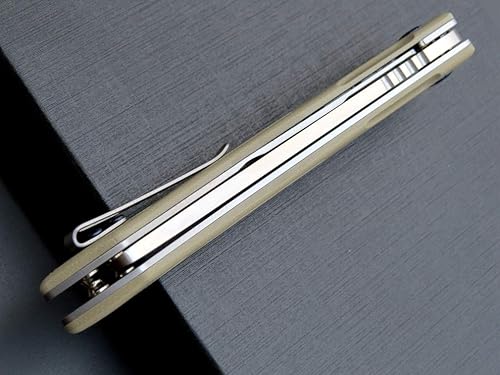 Miniatura 7 de Eafengrow EF944 EDC Cuchillo plegable D2 hoja de acero G10 mango de bloqueo fiable rodamiento de bolas cuchillos aleta para camping, supervivencia,