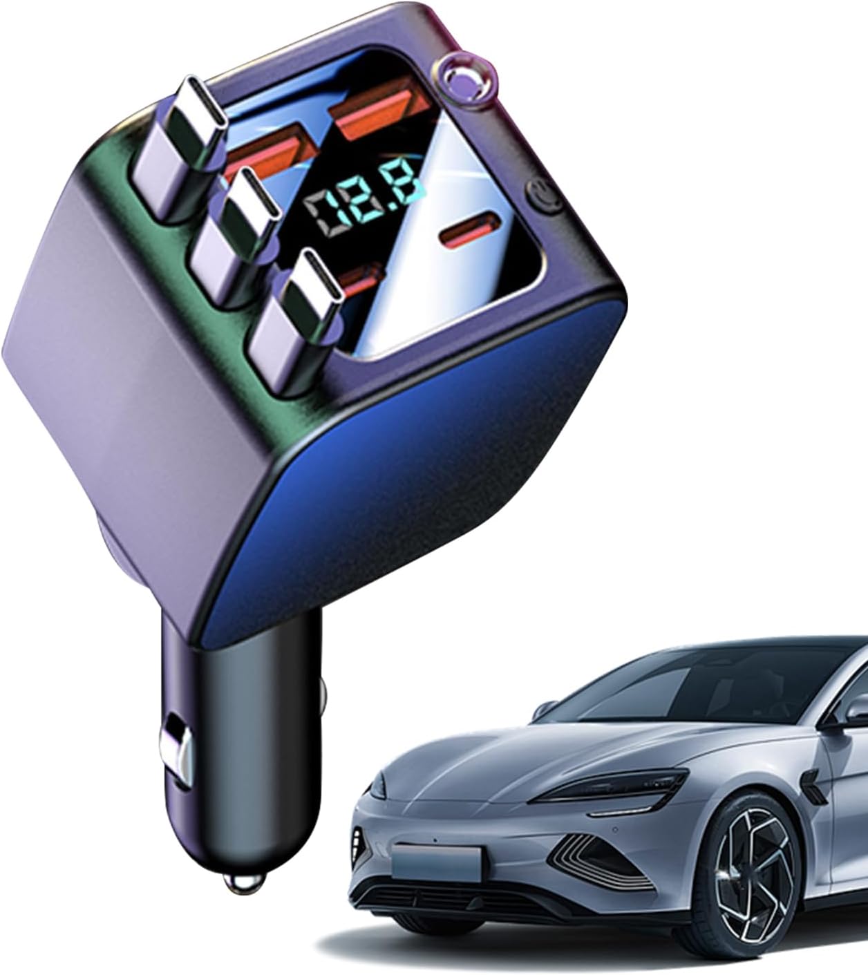 Caricabatteria da auto con Starlight, 2 porte USB 18 W, ricarica rapida, per auto con Starlight, caricabatterie per auto, per, campeggio, pendolari quotidiani, camion, viaggi su