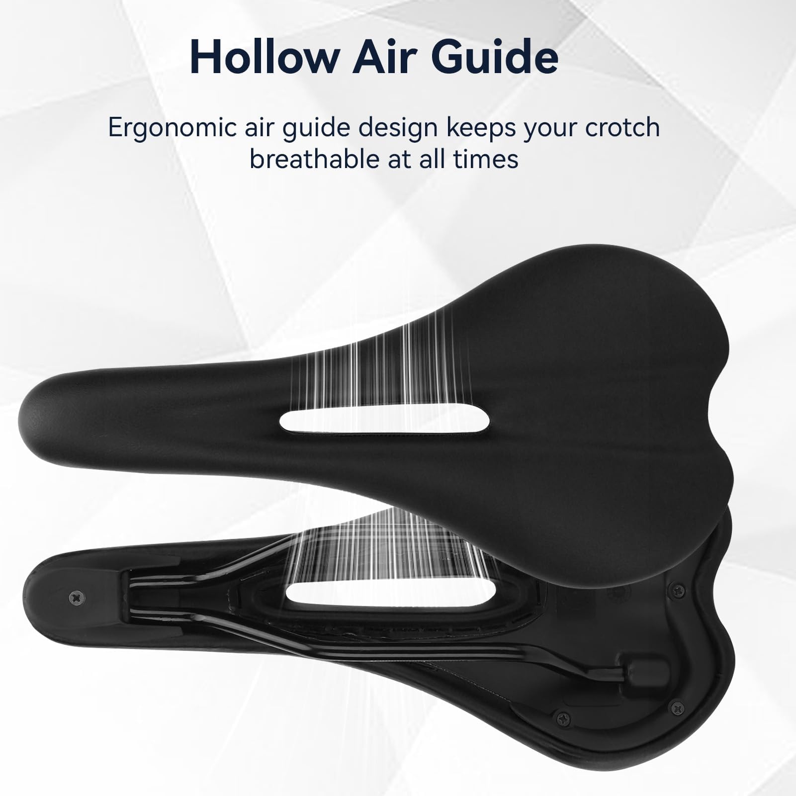 Selle De Vélo Universelle Cyrank – Confortable, Ergonomique, Creuse Pour Ventilation, Antichoc, Adaptée Route Et VTT, Poids 323 G, Installation Facile