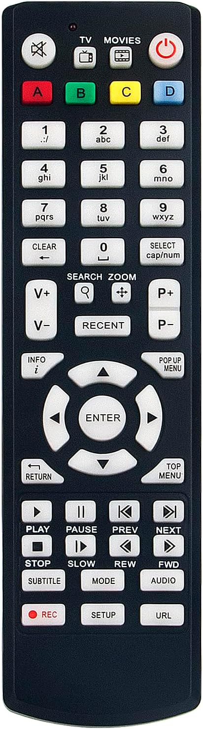 Replacement Remote Control Compatible with Kartina TV, Dune HD Remote Control