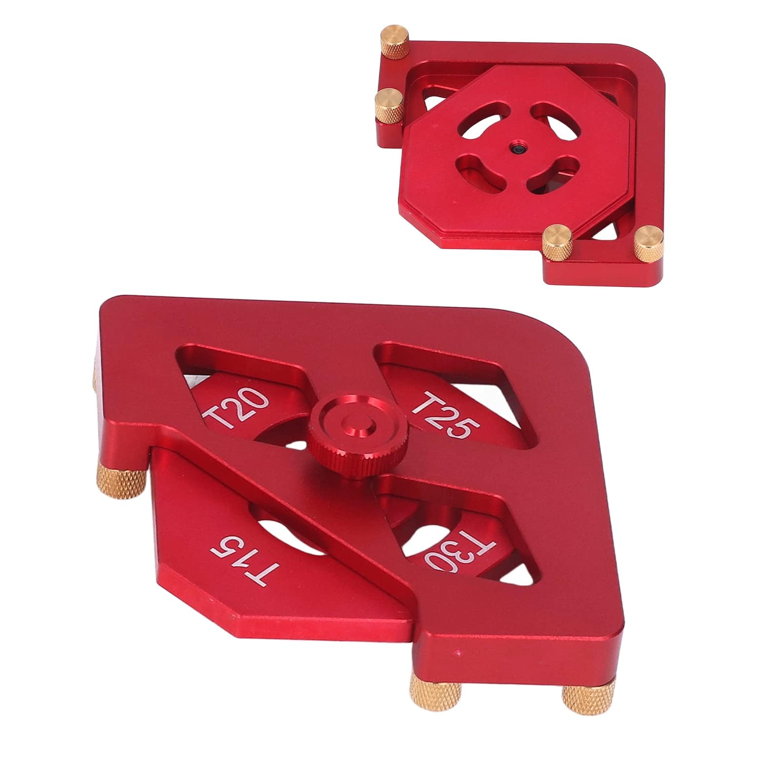 Aluminiumlegierungs-Router-Schablonenset für Holzbearbeitung, Rundwinkel-Radiusschablone-Werkzeugsatz, Schnellwechsel-Schablonen für Bilderrahmen, Tische, Möbelbau, inklusive R15 R30, T15