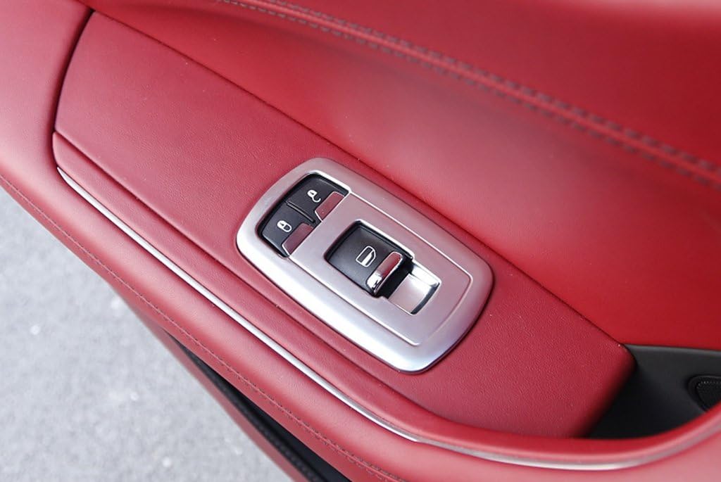 New Decorative Window Control Covers for MASERATI Levante 2016-2019 (Silver-Chrome)