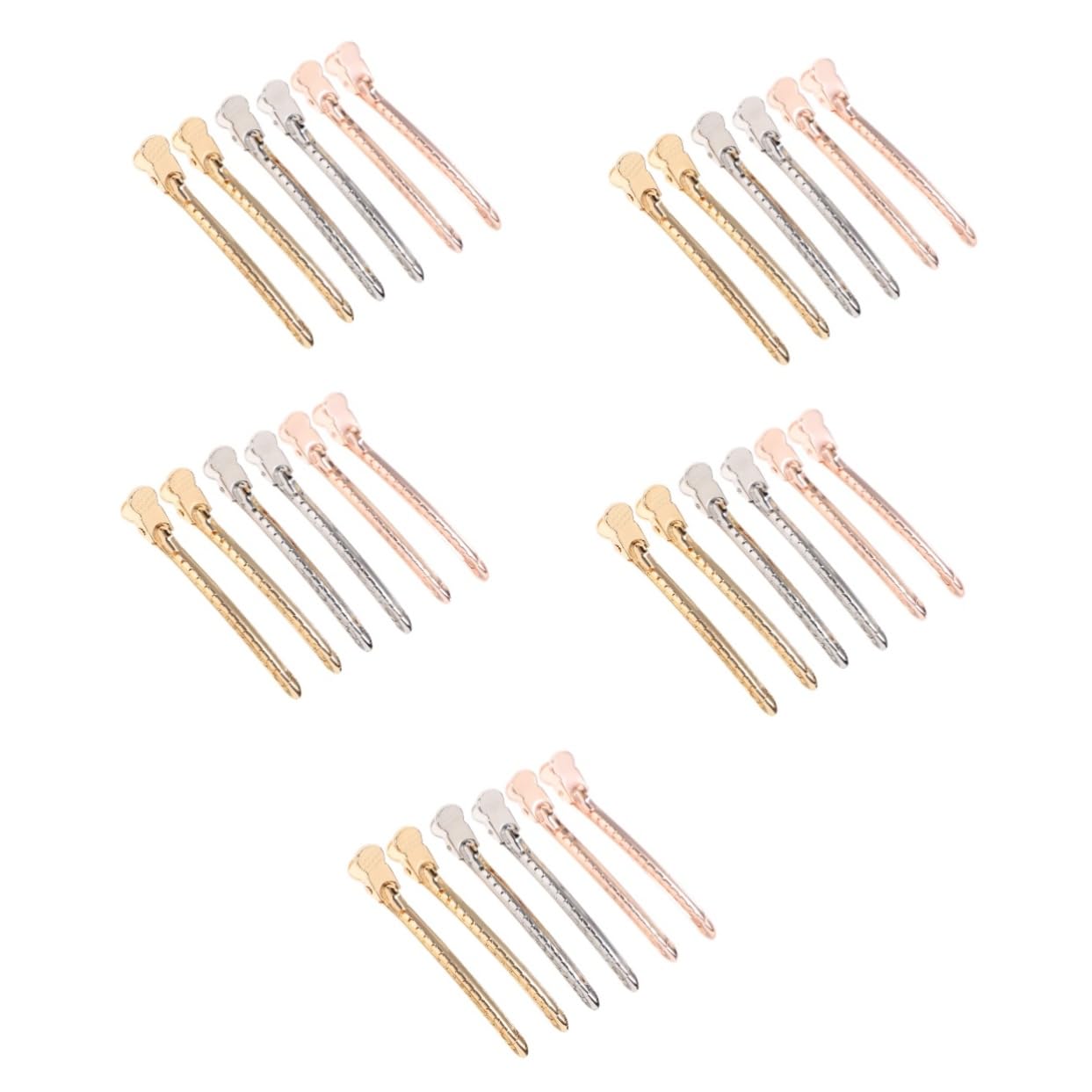 Healeved 30pezzi Clip Per Acconciatura Lega Di Fermagli Per Parrucchiera Stile Anatra Per Creare Clip Di Perle e Fiocchi Adatti Per Spessi o Sottile Facili Da Usare Eleganti