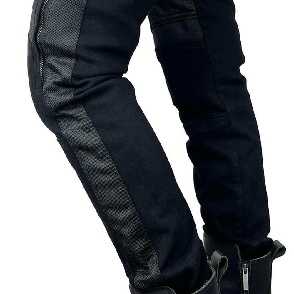 BLUEZY Pantaloni Moto Donna, Traspirante Jeans da Motociclista Elasticizzati Slim Fit da Donna, Pantaloni Biker Ventilato Elastico Vestibilità Slim con 4 Imbottitura di Protezione