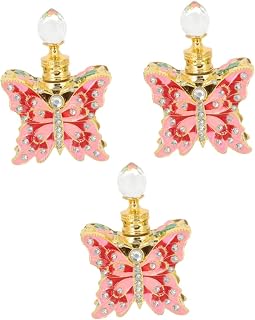 Abaodam 3Pcs Frasco De Perfume De Borboleta Frasco De Loção Botella De Perfume Recargable Tampa De Borboleta Frasco De Perfume Requintado Frasco De Perfume De Viagem Recipientes De