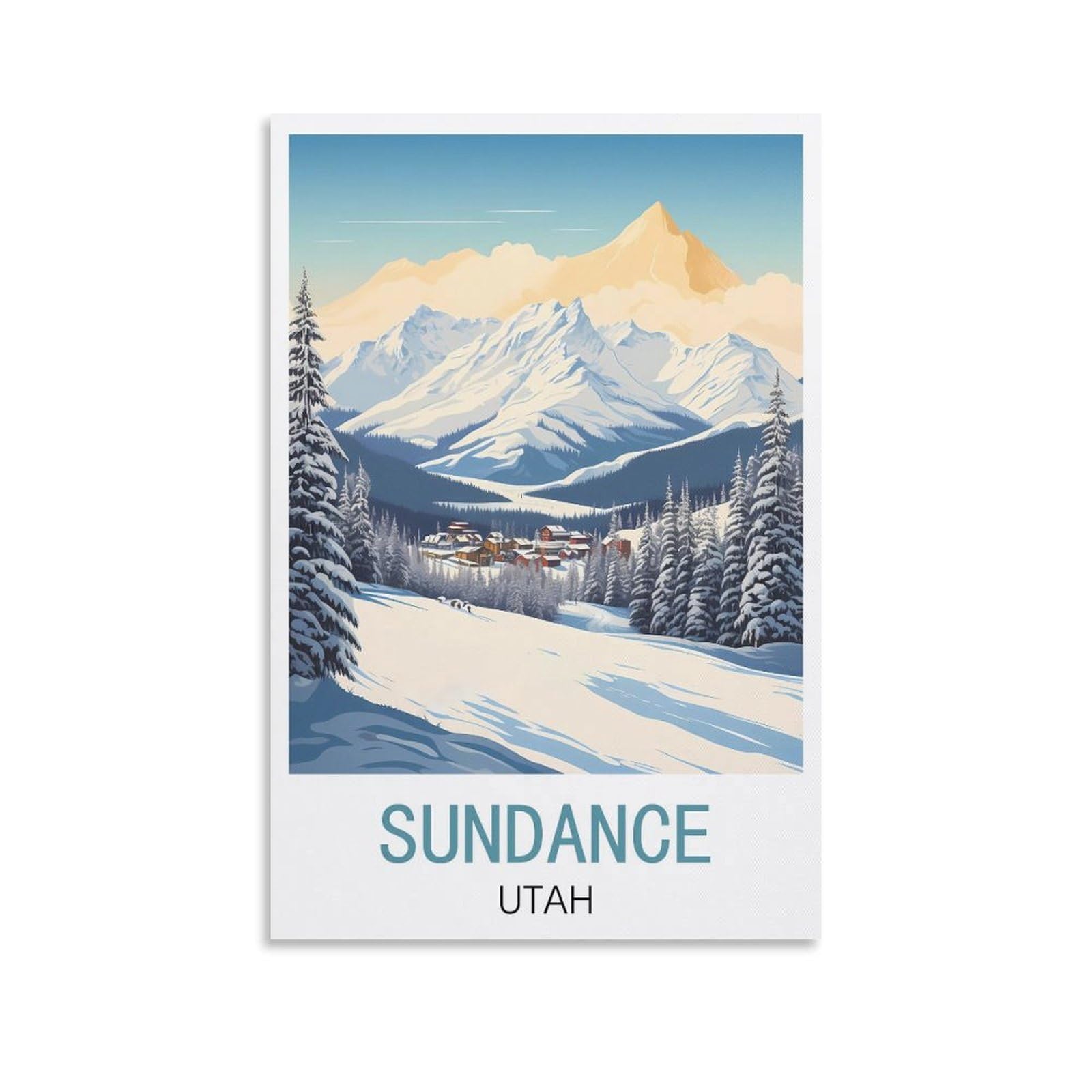 EZMLFA DIY 5D Diamond Painting Kits for Adults,Sundance Ski Utah DIY Diamond Art Kits Gem Painting Crafts for Home Wall Decor 50x60cm