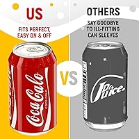 Vista 2 de BeerSkin Skywin - Cubiertas de silicona para latas que parecen refrescos, paquete de 40 unidades de 12 onzas (12.0 fl oz), reutilizables