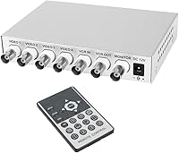Vista 2 de Divisor cuádruple de video HD de 4 canales - Procesador CCTV DVR de 4 pantallas con interruptor NTSC/PAL, función PIP, para sistemas de vigilancia