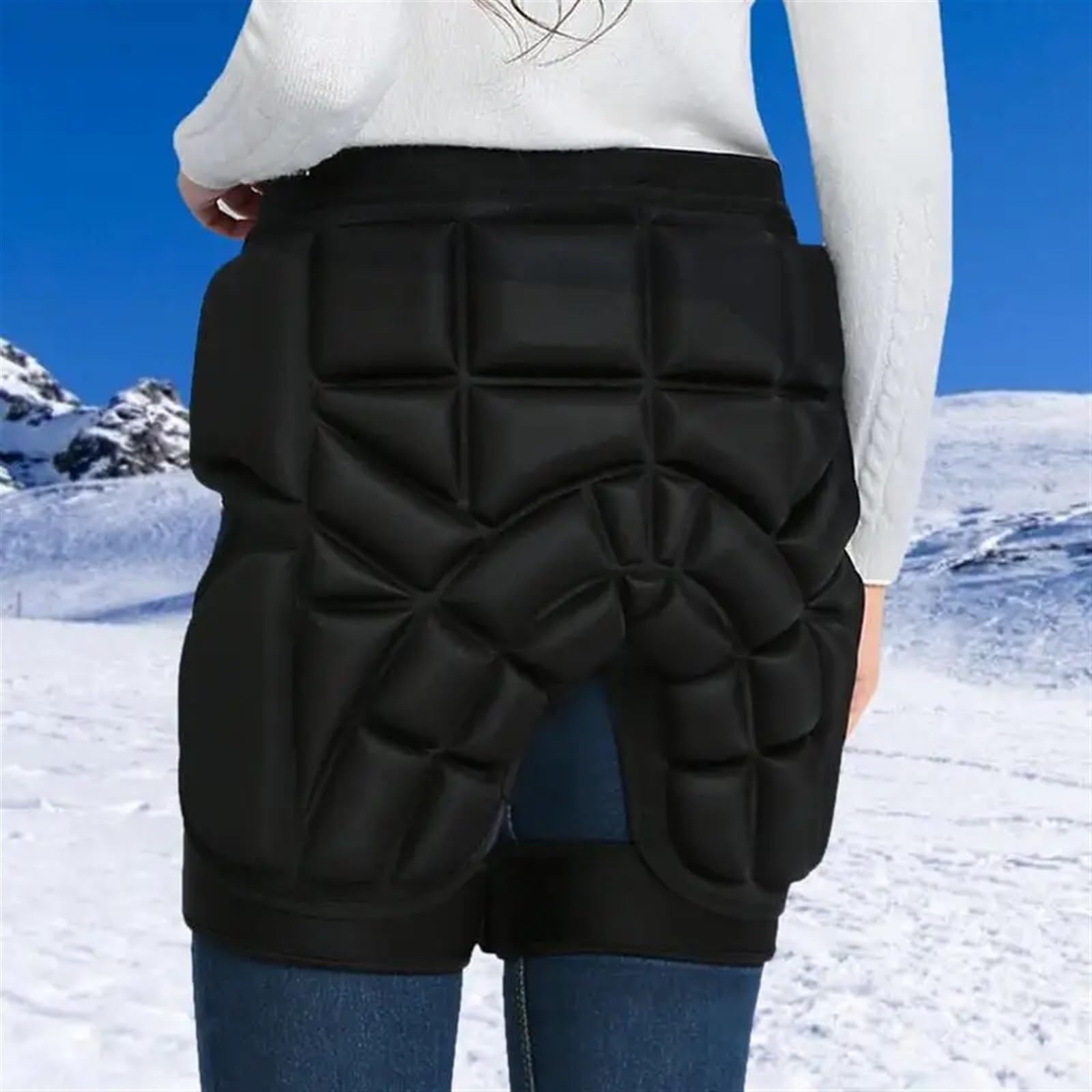 Short de Ski Rembourré Sports de Plein air Ski Skate Snowboard Protection Ski Protecteur Patinage Protecteur Hanche Rembourré Shorts(L)