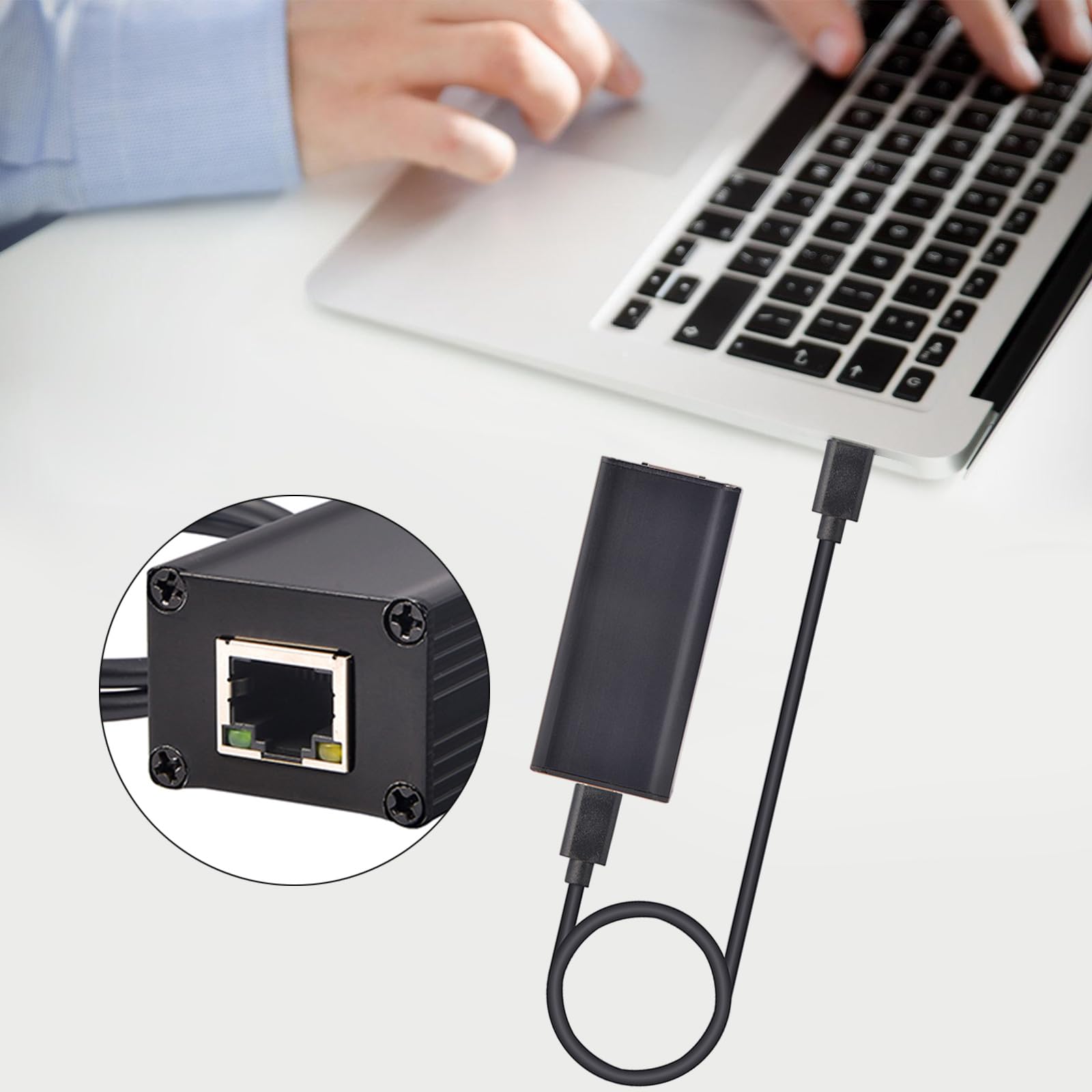 Tipo C di 1000Mbps all'adattatore di Ethernet dei convertitori RJ45 di PoEs di gigabit per la rete veloce