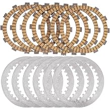 Motorcycles Friction Plate Clutch Set 13Pcs Motorcycle Accessories Clutch Plate & Steel Friction Disc Kit for Y&AMAHA XT660R XT660X 25KW XT660Z XVS650 Drag Star MT03