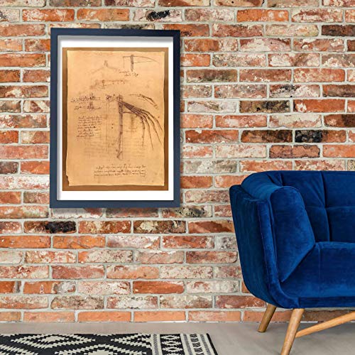 Impression d'art Leonardo Da Vinci Aile Mobile grand format affiche murale mat sans cadre - 3