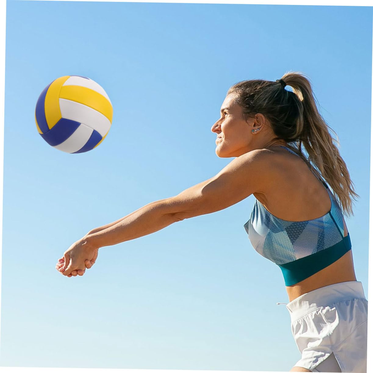 ibasenice Voleibol de Entrenamiento para Interiores y Exteriores Pelota de Práctica Deportiva Diseño Vibrante y Duradero para Jugadores de Secundaria Cumple con Estándares de