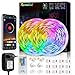 Tiras LED 10M, Romwish 5050 SMD RGB con Control Remoto IR de 44 Botones & Control Bluetooth,para la Habitación, Dormitorio, Fiestas, Bares