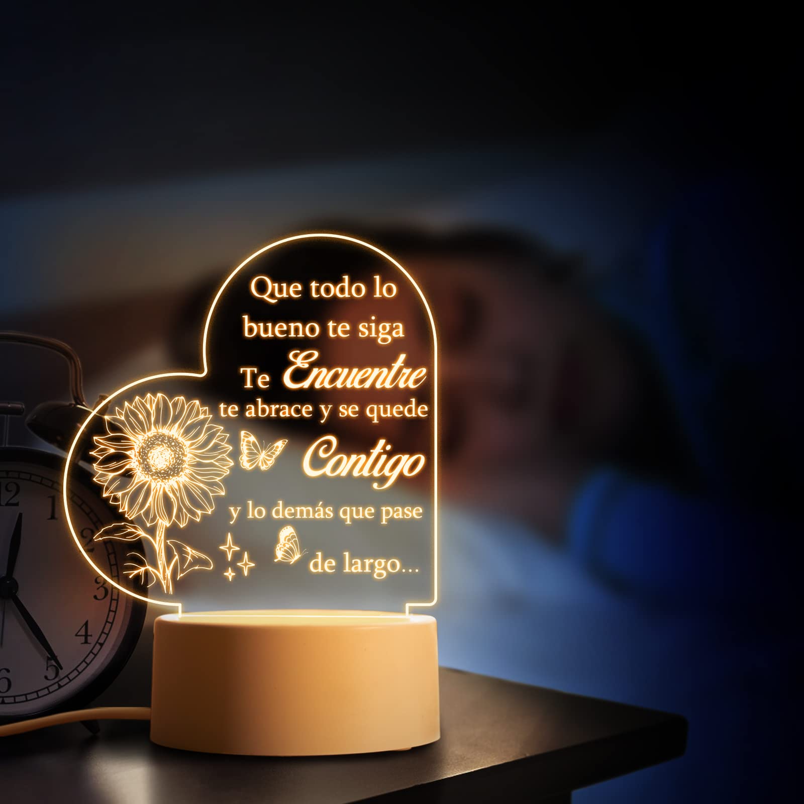 Buioata Regalo Mujer, Regalo de Reyes Magos para la Mujer, Regali Amiga Invisible Mujer- Lámpara de Noche, Ideas Regalo Cumpleaños para Amiga Madre Hermana