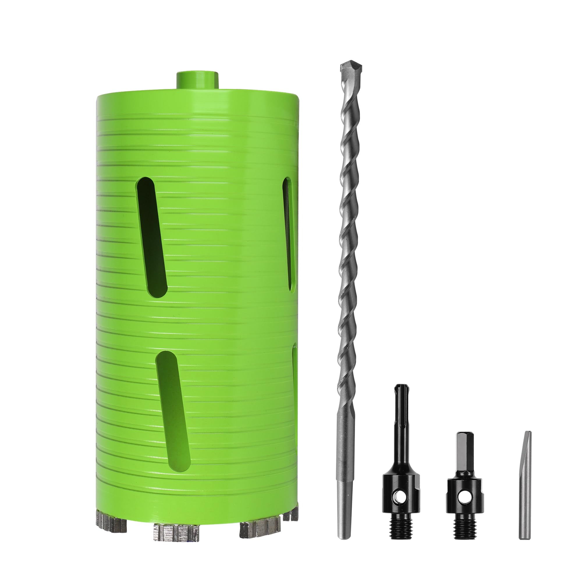 Dry Core Drill Bit Kit - 2.5" with Adapters -28