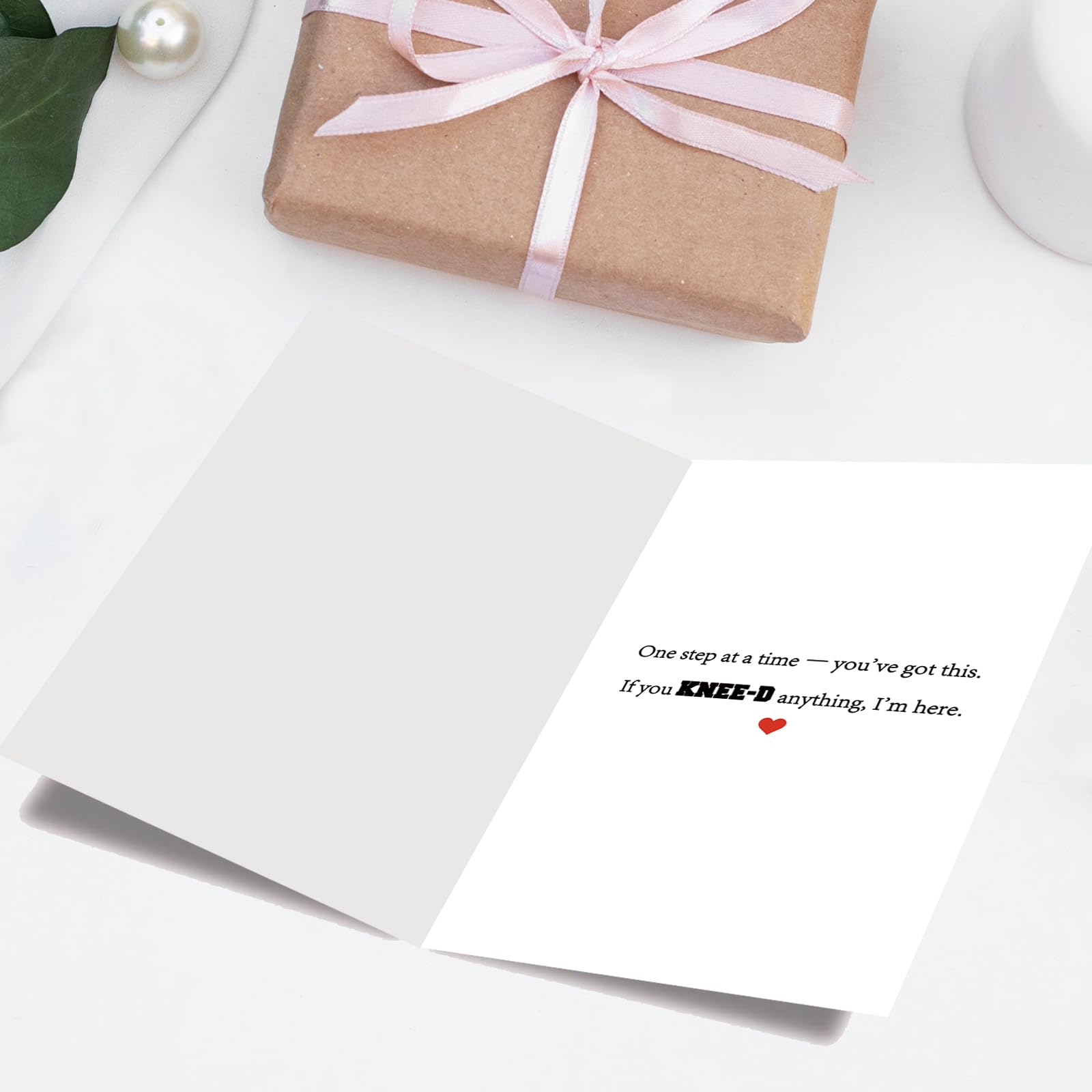 Funny Get Well Soon Knee Card, Humor Speedy Surgery Recovery Gifts for Women Men, After Knee Surgery Card Gift for Him Her