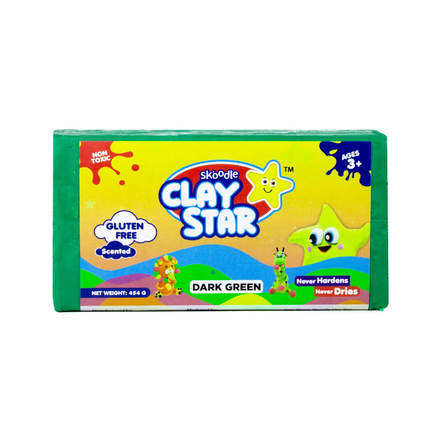 Skoodle Clay Star, Dark Green Clay Bar (454gm), for Modelling & Sculpting, Scented Clay, Non-Toxic, for 3+ Years, Gift for Kids (B0B1CGBBT5) Amazon Price History, Amazon Price Tracker