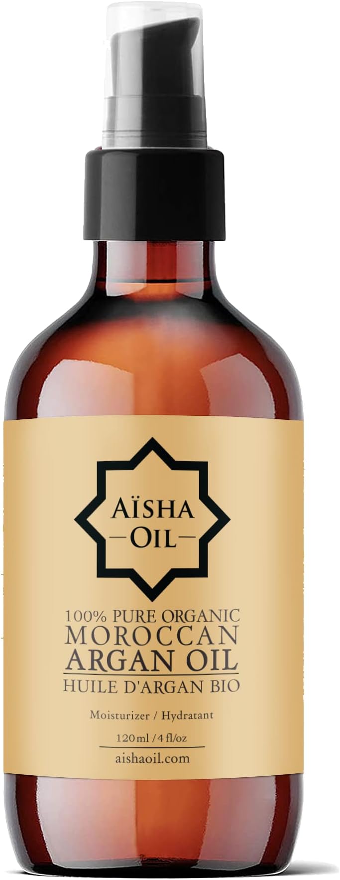 Pure Organic Argan Oil | Natural Cold-Pressed Moroccan Argan Oil For Hair, Skin & Nails | Anti-Aging Moisturizer | Nourishing Lip Conditioner With Vitamins E, A & Omega-6 Fatty Acids | 120ml/4 fl.oz