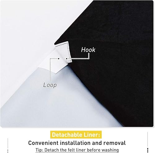 Miniatura 7 de NICETOWN  Cortinas de aislamiento térmico para dormitorio cortinas opacas 3 en 1 sonido temperatura y luz