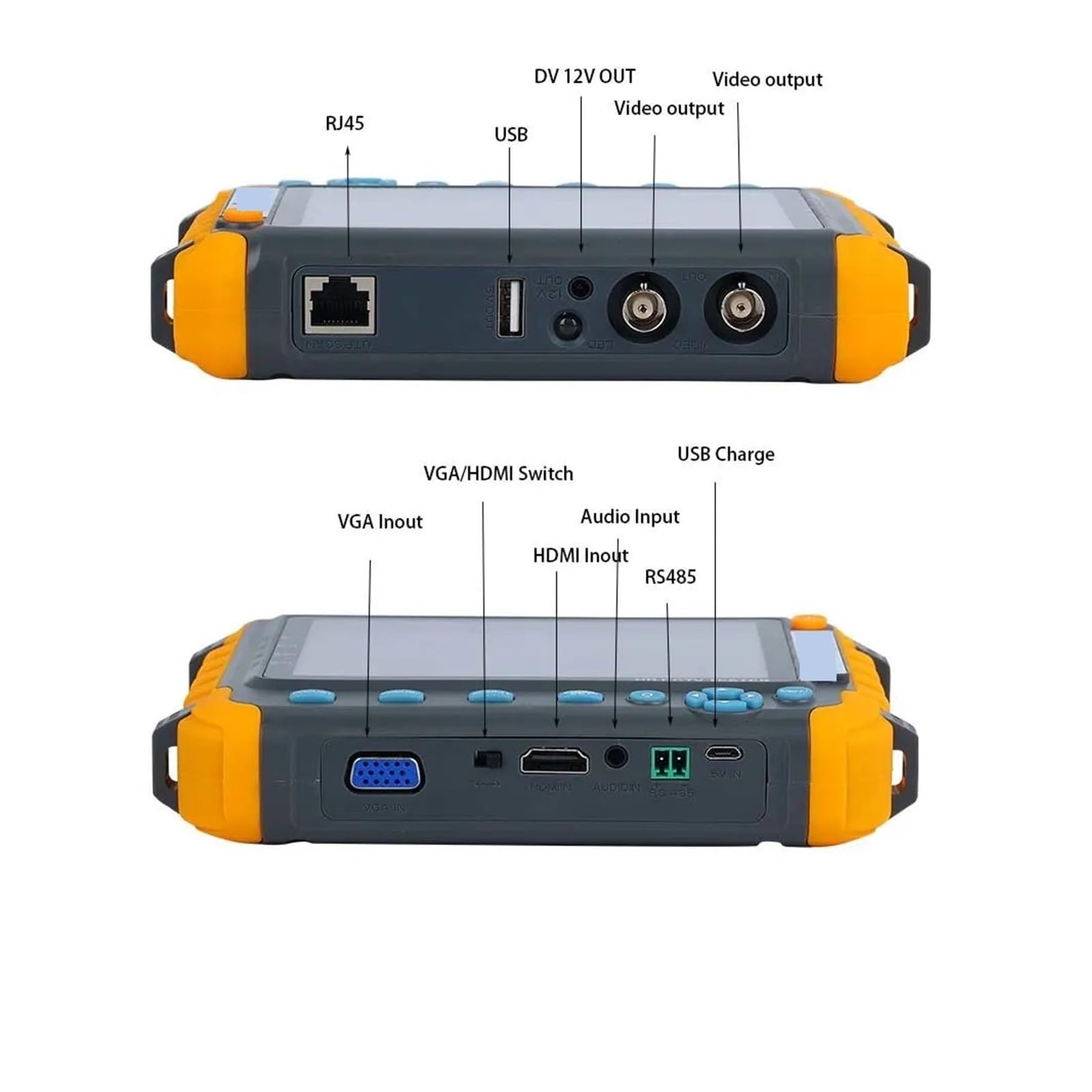 Monitor testowy CCTV, Tester Telewizji Przemysłowej 8MP 4K Tester Kamery Bezpieczeństwa 5 Cal Monitor TFT LCD Dla 4 W 1 TVI AHD CVI Analogowy Tester Kamery Bezpieczeństwa Wideo