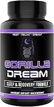Gorilla Mind Dream Sleep Supplement (120 Capsules) - Nootropic Infused Comprehensive Sleep & Recovery Supplement - GABA, Melatonin, Valerian Root, Magnesium, L-Theanine, Sensoril, Ashwagandha & More