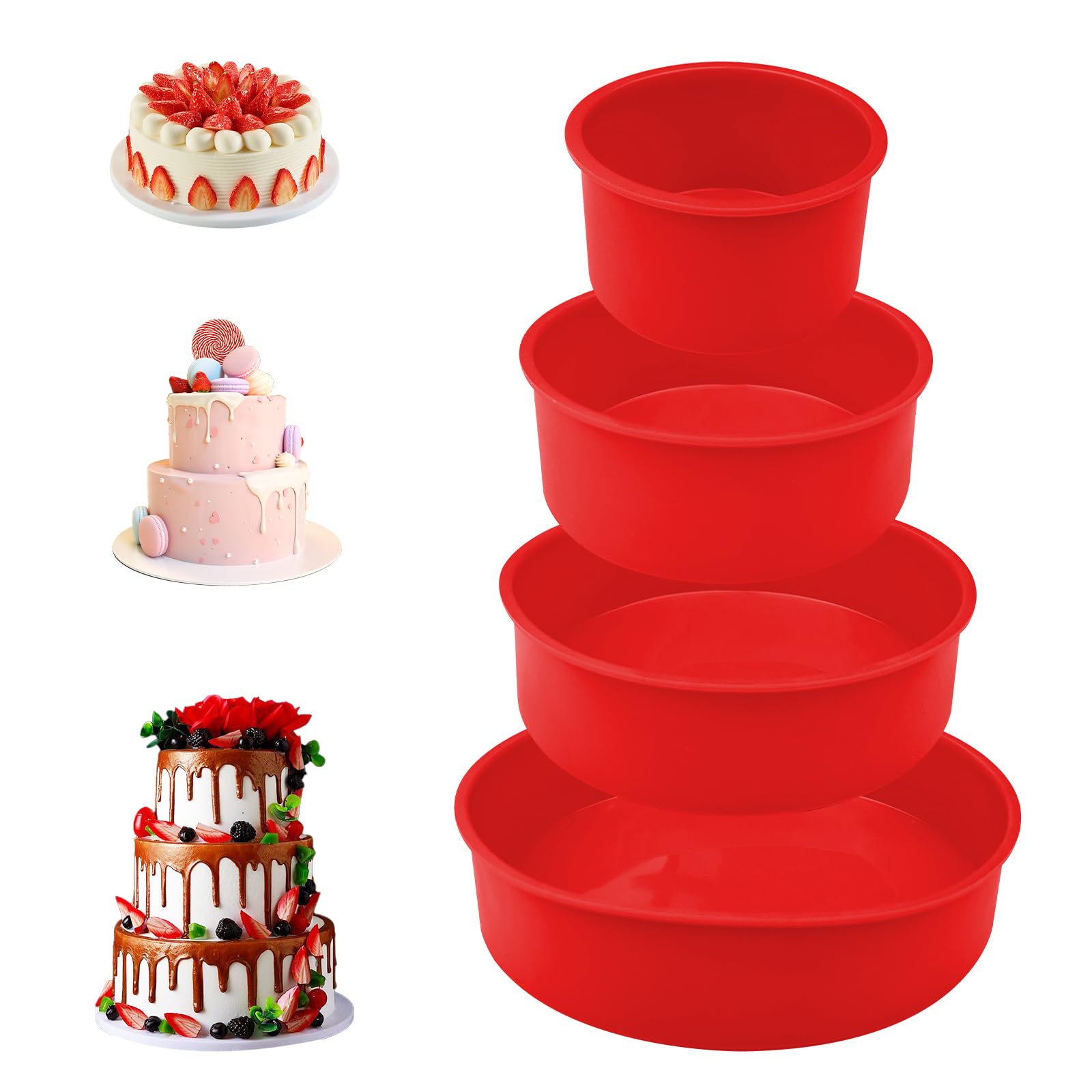 SCRAP COOKING Stampo In Silicone Per Cannelés Bordolesi – 8 Forme, 5,3x5 Cm, Antiaderente, Adatto A Forno E Congelatore, Con Ricetta Inclusa, Colore Bordeaux