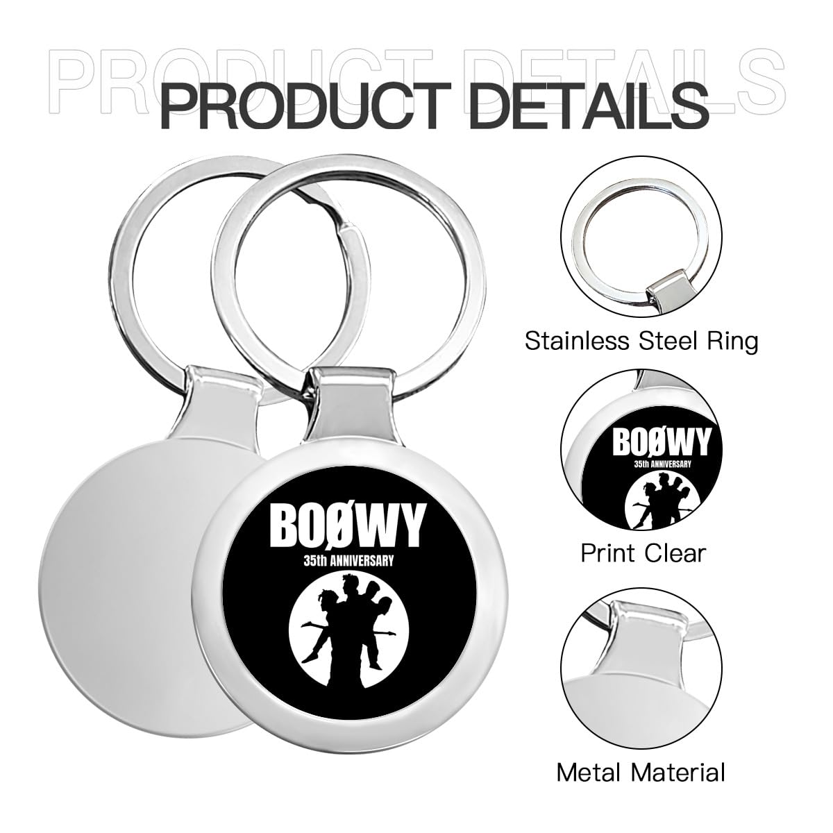 Amazon.co.jp: キーホルダー ボウイ Boowy Boøwy グッズ キーリング