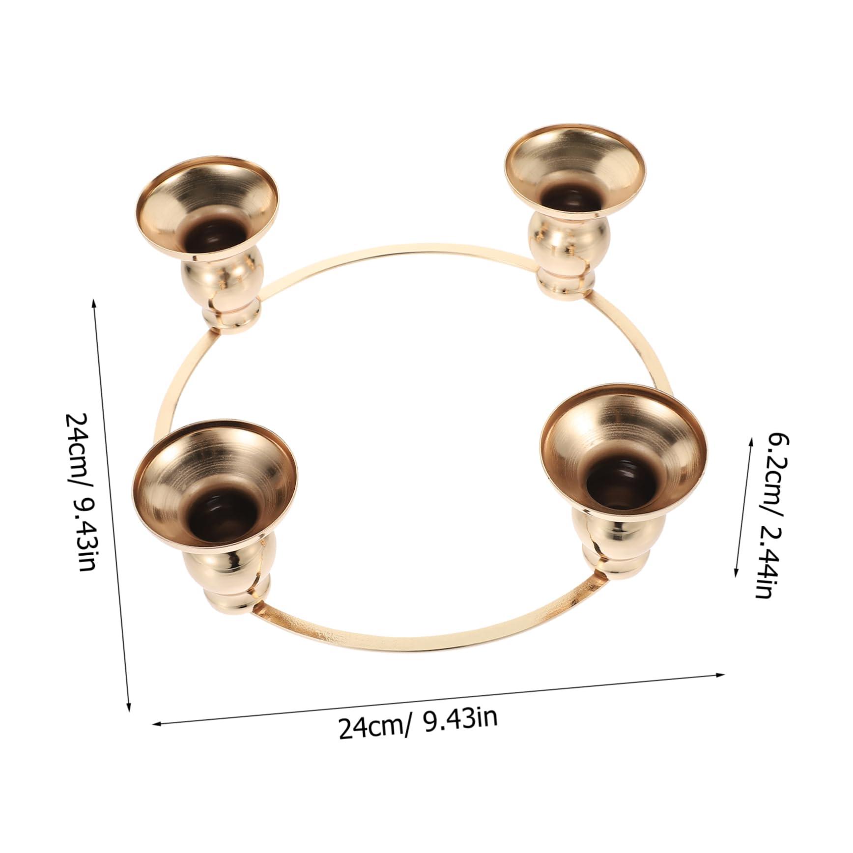 VINTORKY Advent Candle Holder Ring Christmas Candle Ring Decor for Holiday Wreaths Edge Design for Festive Table Centerpiece and Seasonal Decorations