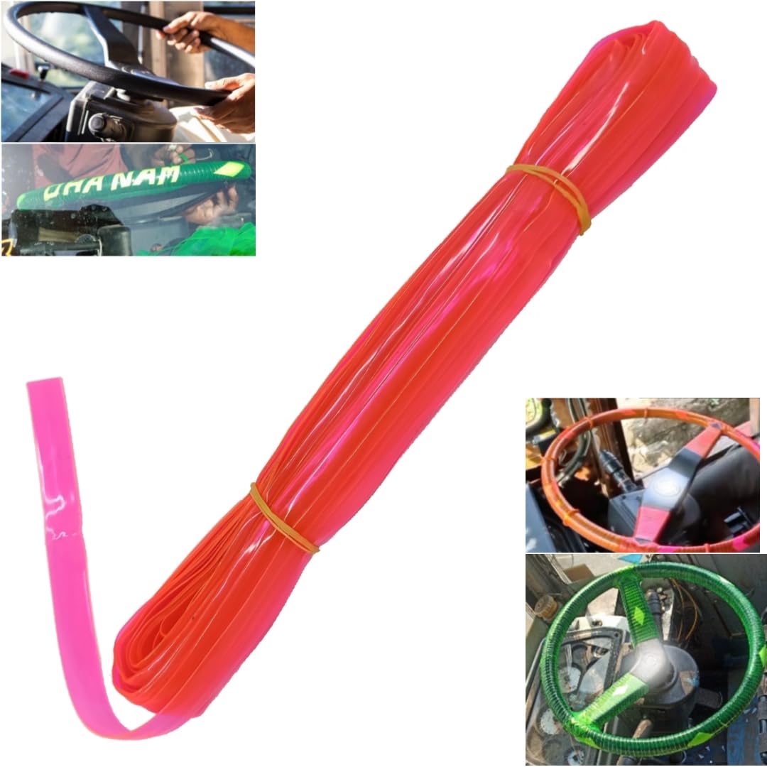 Steering Damage Proof Cover - Low Thickness Steering Grip Wire Rose for All Types of Vehicle.Car,Bas,Van,Tractor,Lorry,Truck and Boat All Types of Steering Wheel useable.[Piece 1].-image-15